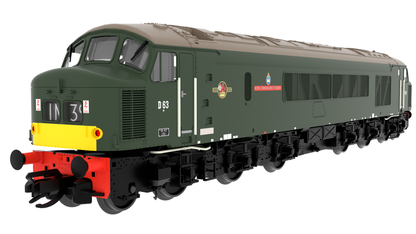 823603 Class 45 'Peak' D63 "Royal Inniskilling Fusilier" BR Economy Green Diesel Locomotive - DCC Sound
