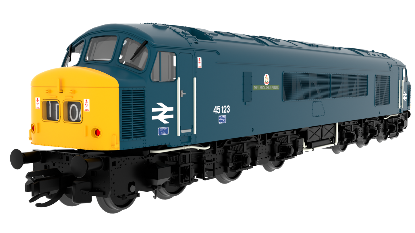 823604 Class 45 'Peak' 45123 "The Lancashire Fusilier" BR Blue With Headcode Blinds Diesel Locomotive - DCC Sound