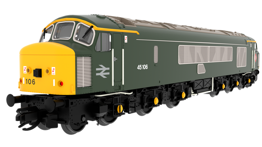 823609 Class 45 'Peak' 45106 Heritage BR Green With Sealed Beam & High Intensity Headlights Diesel Locomotive - DCC Sound