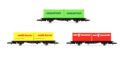 Pre-Owned SBB Container Transport 3 Car Freight Set