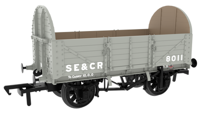 824006 SER/SECR 5-plank 10 ton open wagon - SE&CR Wainwright Light Grey No. 8011