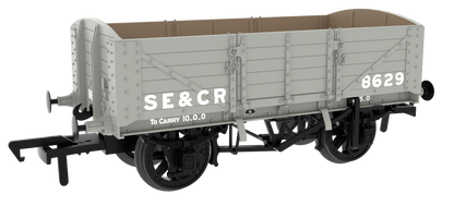 824008 SER/SECR 5-plank 10 ton open wagon - SE&CR Wainwright Light Grey No. 8629