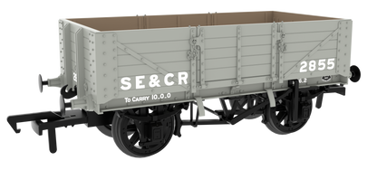 824009 SER/SECR 5-plank 10 ton open wagon - SE&CR Wainwright Light Grey No. 2855