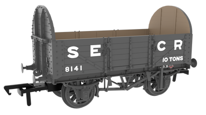 824012 SER/SECR 5-plank 10 ton open wagon - SECR Maunsell Dark Grey No. 8141