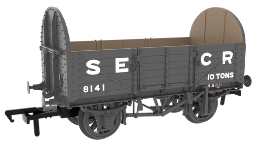 824012 SER/SECR 5-plank 10 ton open wagon - SECR Maunsell Dark Grey No. 8141