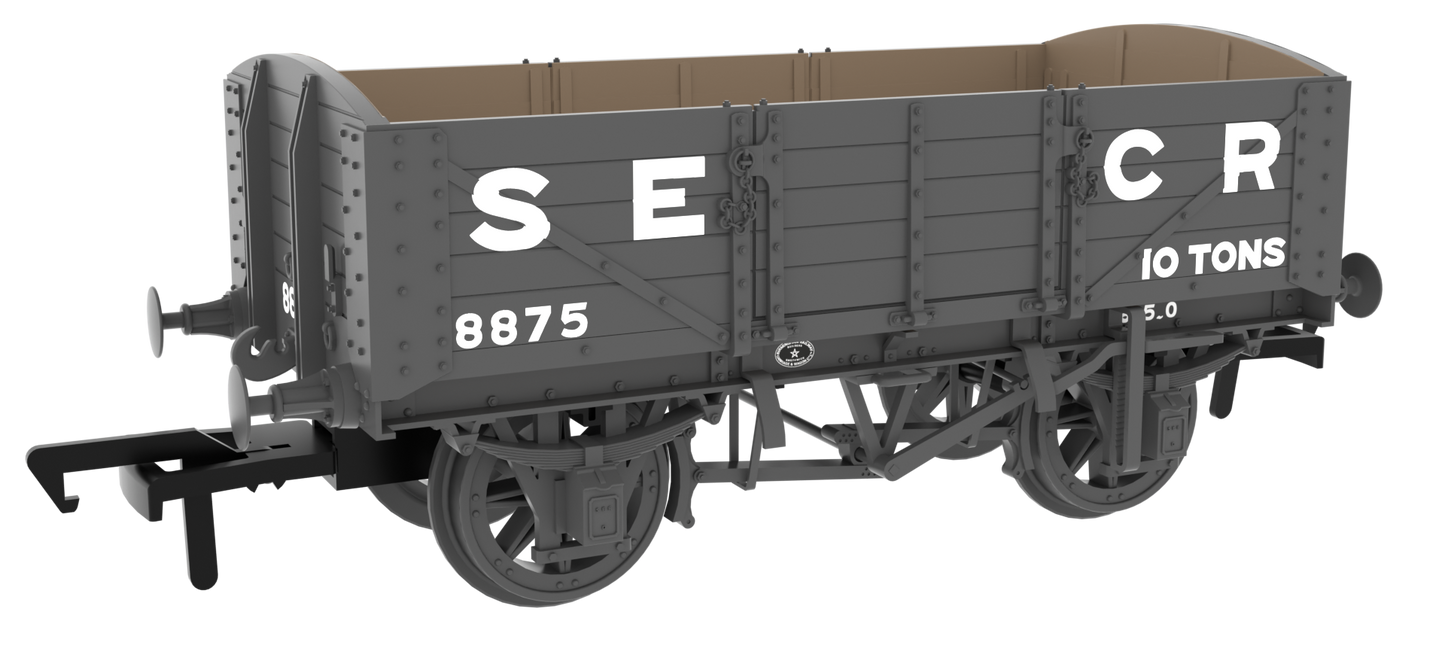 824013 SER/SECR 5-plank 10 ton open wagon - SECR Maunsell Dark Grey No. 8875