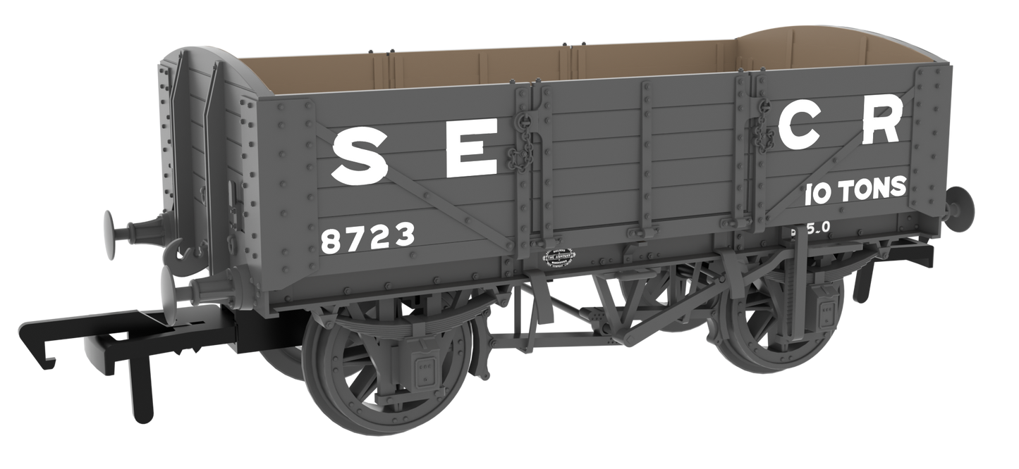 824014 SER/SECR 5-plank 10 ton open wagon - SECR Maunsell Dark Grey No. 8723