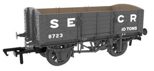 824014 SER/SECR 5-plank 10 ton open wagon - SECR Maunsell Dark Grey No. 8723
