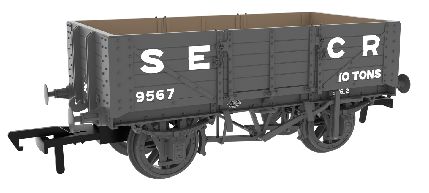 824015 SER/SECR 5-plank 10 ton open wagon - SECR Maunsell Dark Grey No. 9567