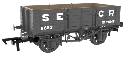 824016 SER/SECR 5-plank 10 ton open wagon - SECR Maunsell Dark Grey No. 8663