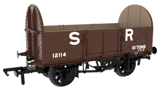 824017 SER/SECR 5-plank 10 ton open wagon - SR Pre-’36 Brown No. 12114