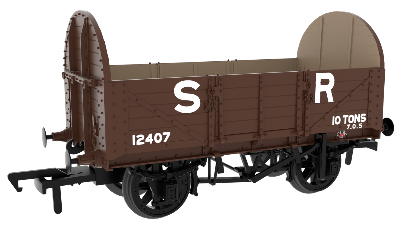 824018 SER/SECR 5-plank 10 ton open wagon - SR Pre-’36 Brown No. 12407