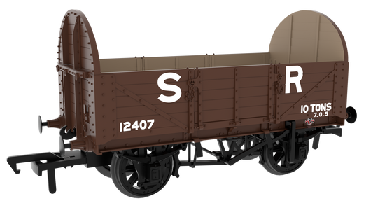 824018 SER/SECR 5-plank 10 ton open wagon - SR Pre-’36 Brown No. 12407