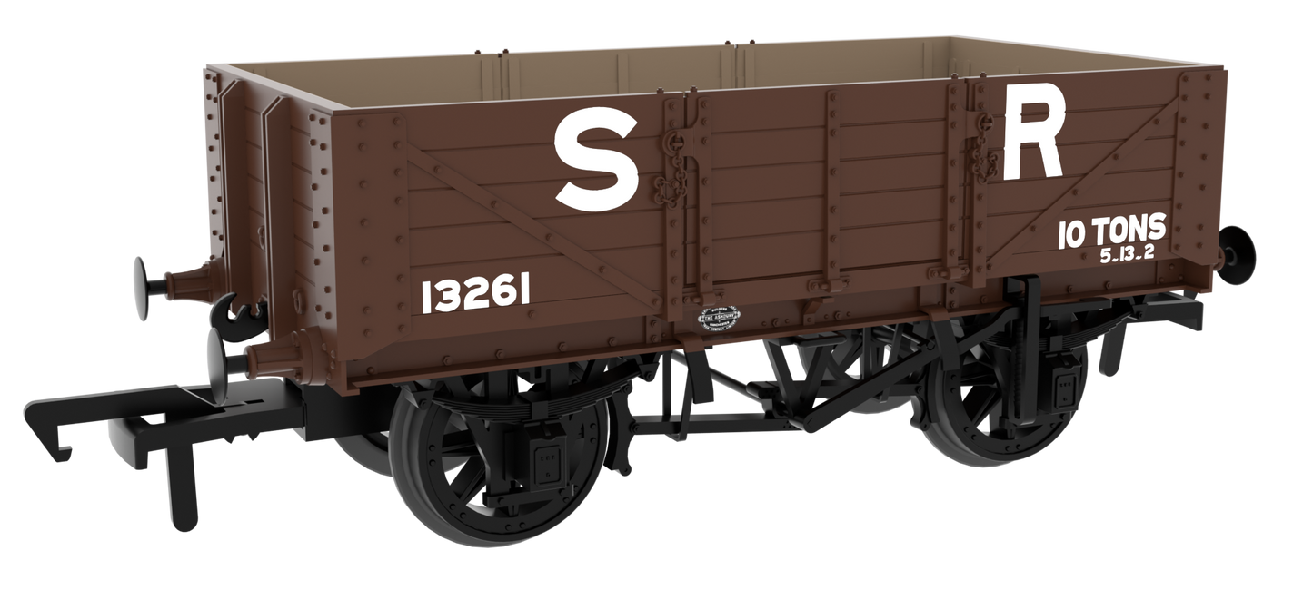 824021 SER/SECR 5-plank 10 ton open wagon - SR Pre-’36 Brown No. 13261