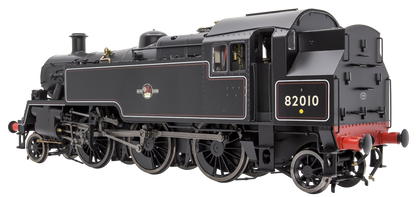 British Railways Standard 3MT 2-6-2T Lined Black Late Crest 82010 - Steam Tank Locomotive