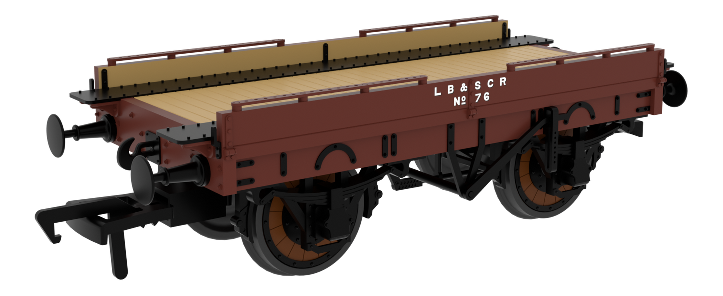 830023 LBSCR Plain Mahogany ‘Evolution’ Open Carriage Truck No.76