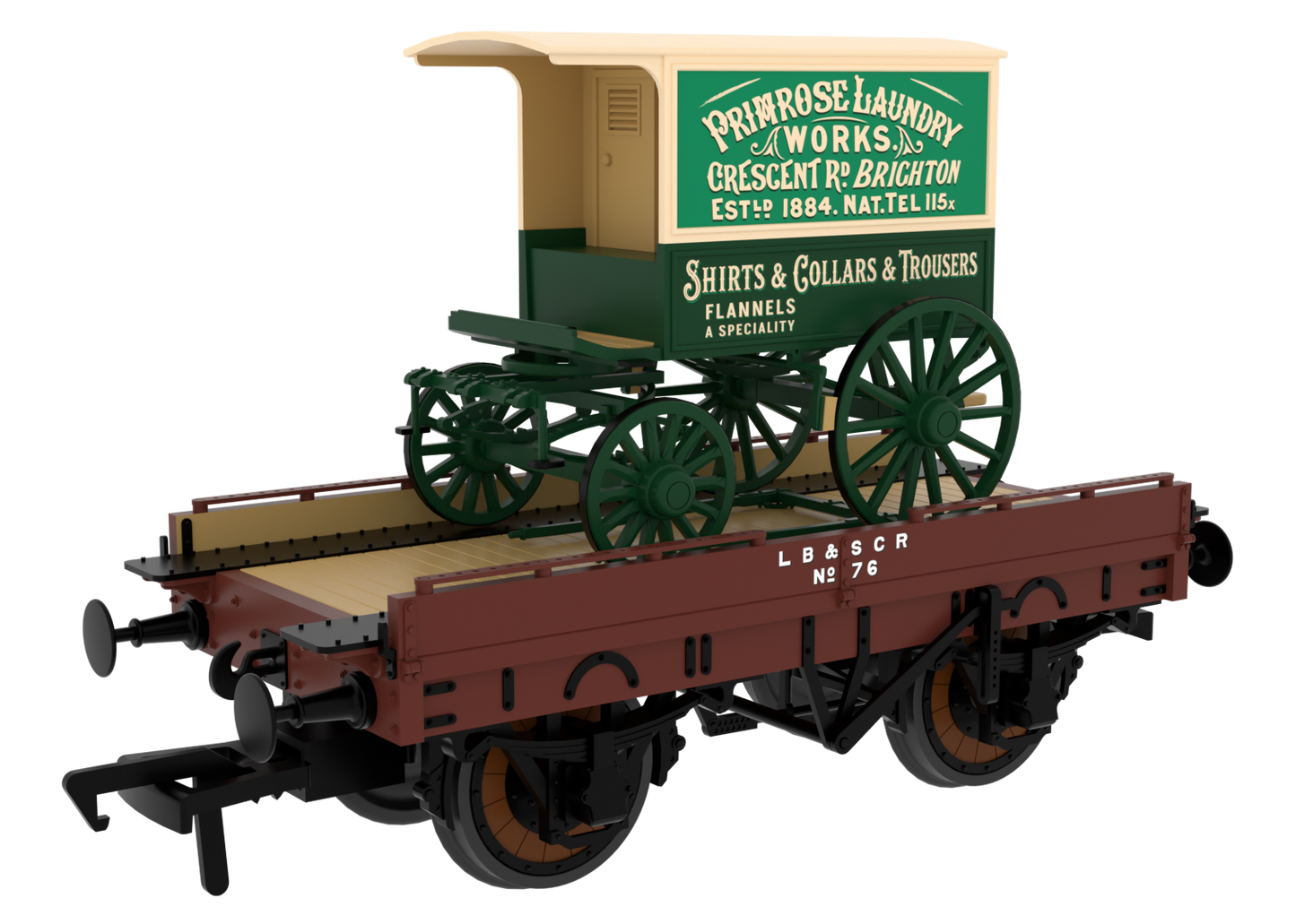 830023 LBSCR Plain Mahogany ‘Evolution’ Open Carriage Truck No.76