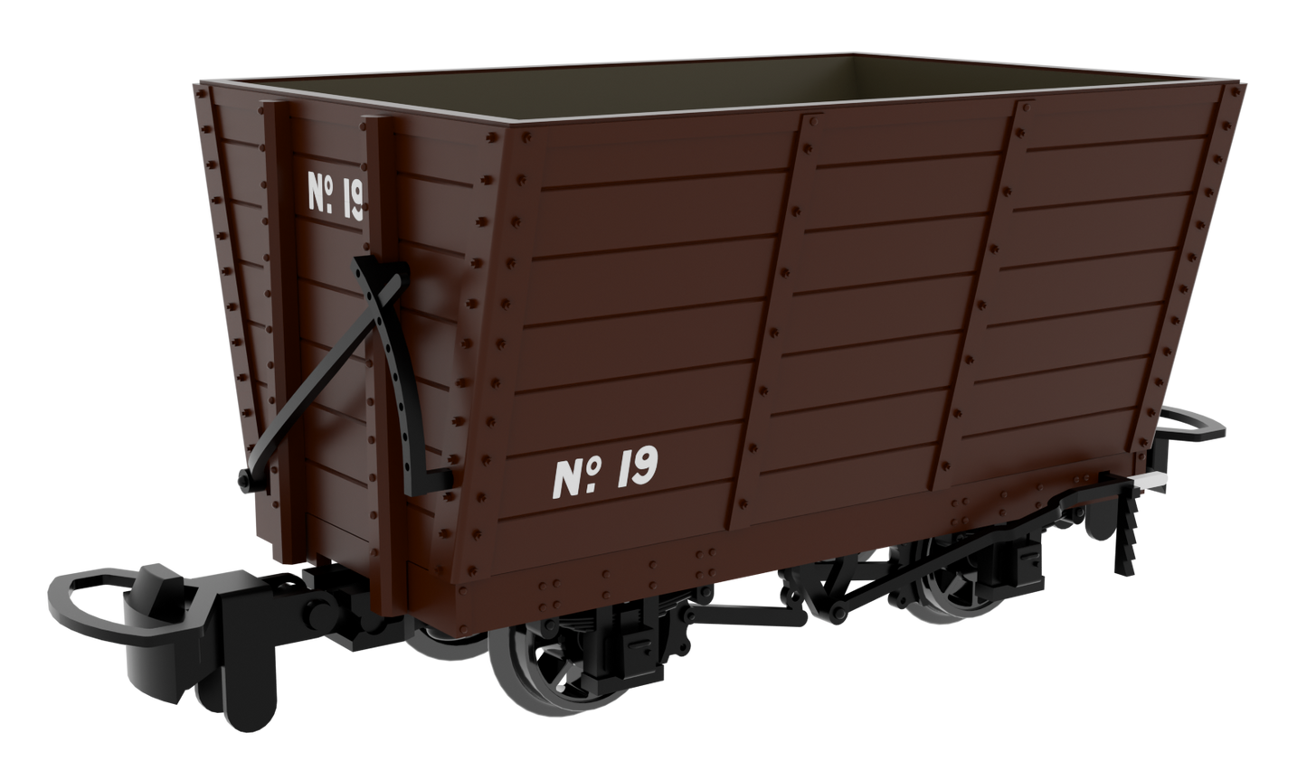 833001 Wooden Hopper - Plain Brown No.19