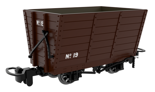 833001 Wooden Hopper - Plain Brown No.19
