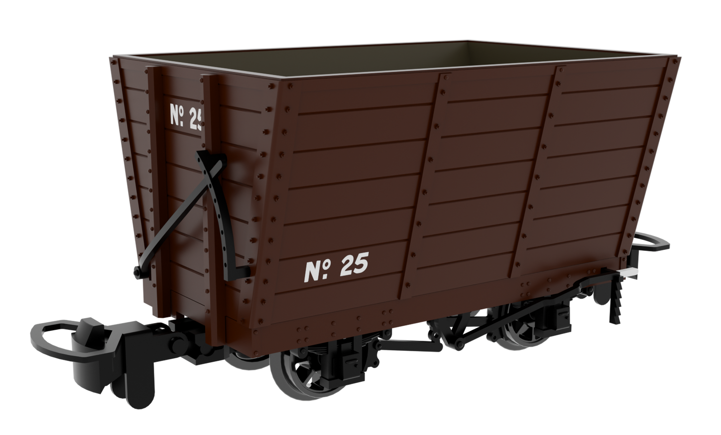 833002 Wooden Hopper - Plain Brown No. 25
