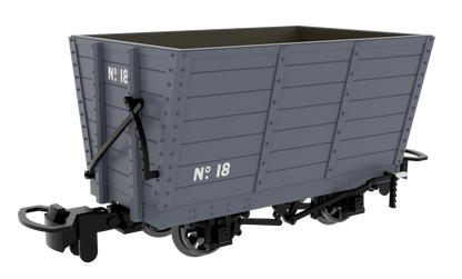 833004 Wooden Hopper - Plain Dark Grey No. 18