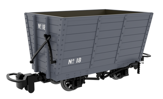 833004 Wooden Hopper - Plain Dark Grey No. 18