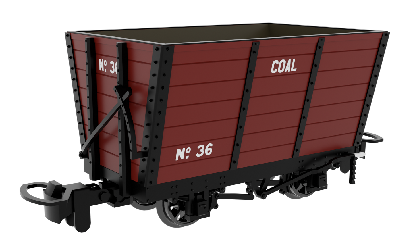833005 Wooden Hopper - Red 'Coal' No. 36