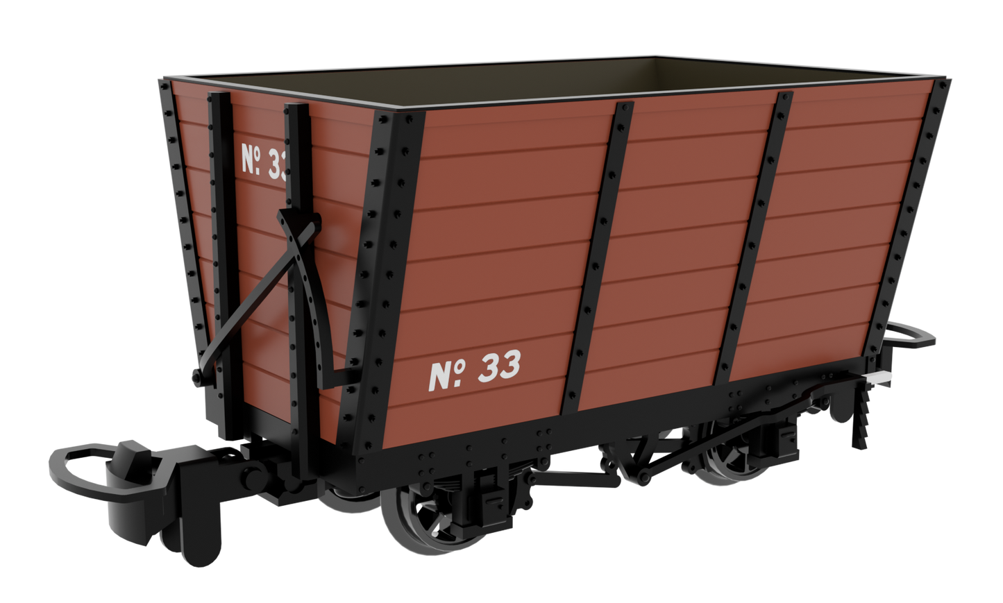 833007 Wooden Hopper - Light Brown No. 33