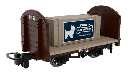 833201 Round Ended Flat - Plain Brown No. 61 (with removable crate)