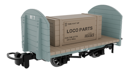 833203 Round Ended Flat - Plain Grey No. 7 (with removable crate)