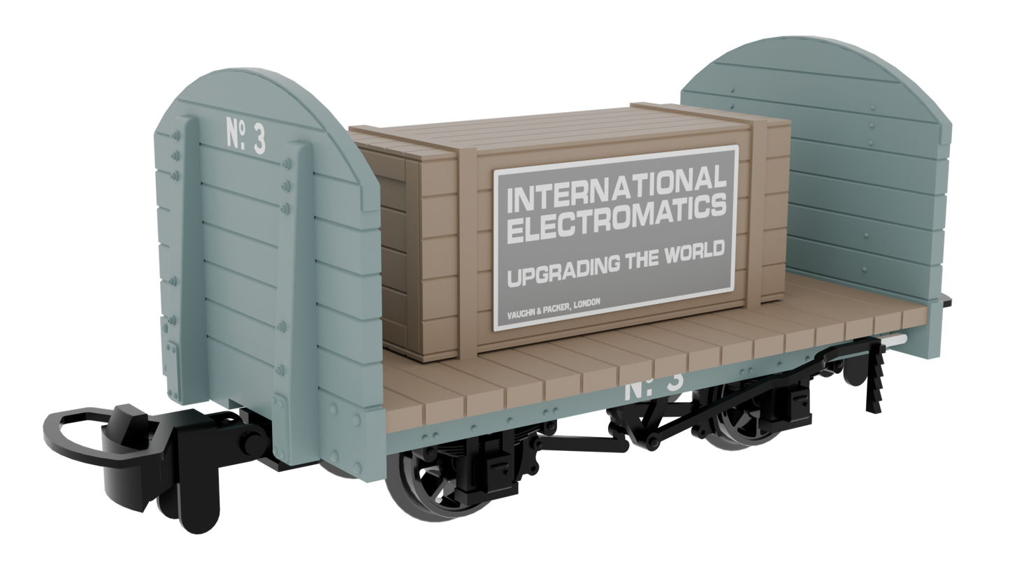 833204 Round Ended Flat - Plain Grey No. 3 (with removable crate)