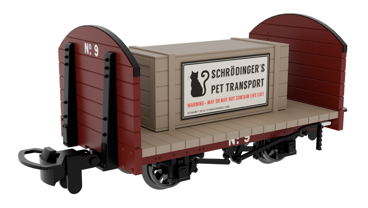 833208 Round Ended Flat - Plain Red No. 9 (with removable crate)