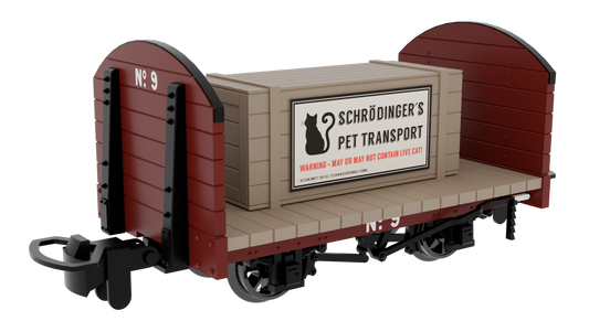 833208 Round Ended Flat - Plain Red No. 9 (with removable crate)