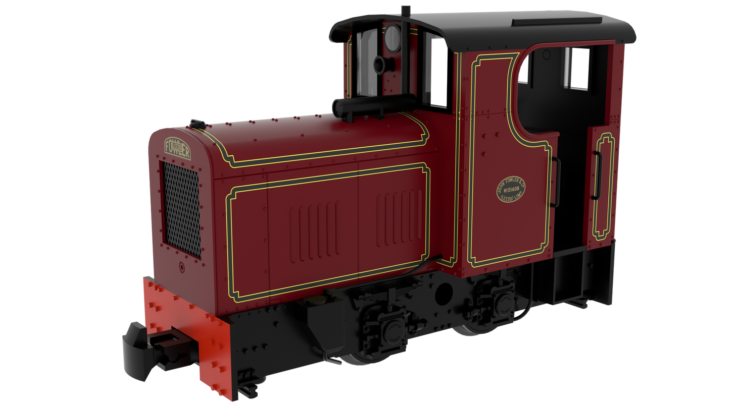 834006 009 Fowler Resilient - Lined Maroon No. 21408 Diesel Locomotive