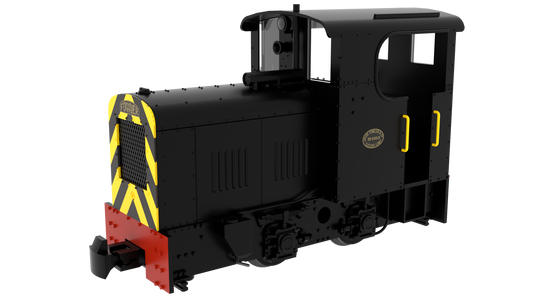 834509 009 Fowler Resilient - Black with Wasp Stripes No. 39000012 Diesel Locomotive - DCC FITTED
