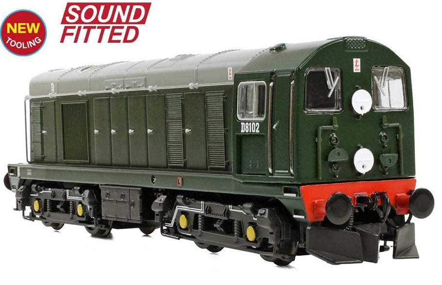 371-030BSF Class 20/0 Disc Headcode & Tablet Catcher Recess D8102 BR Green (Roundel) Diesel Locomotive - DCC Sound