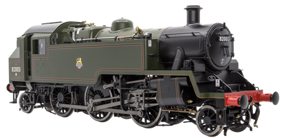 British Railways Standard 3MT 2-6-2T Lined Green Early Crest 82003 - Steam Tank Locomotive