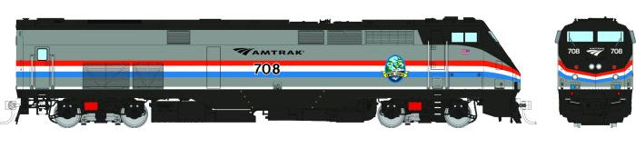 HO GE P32AC-DM (DC/Silent): Amtrak - Phase III Empire Service w/ hatch: #706