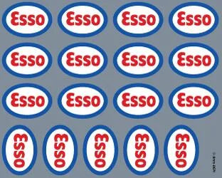 Esso Logos OO Gauge Waterslide Decals