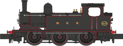 J72 0-6-0 2173 NER Lined Black Steam Tank Locomotive