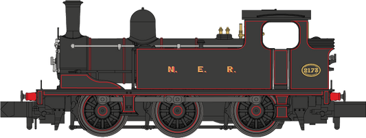 J72 0-6-0 2173 NER Lined Black Steam Tank Locomotive