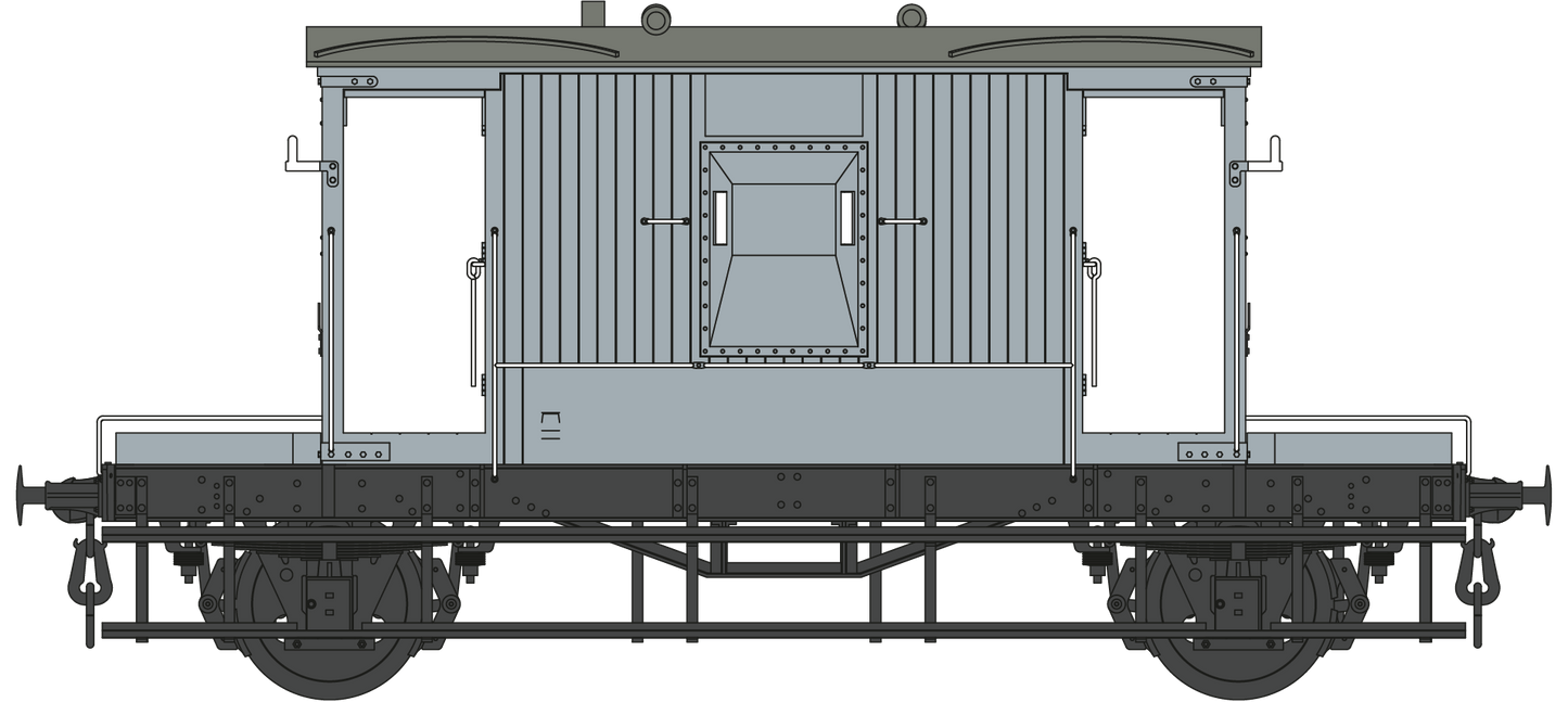 BR 20T Brake Van BR Grey Unnumbered