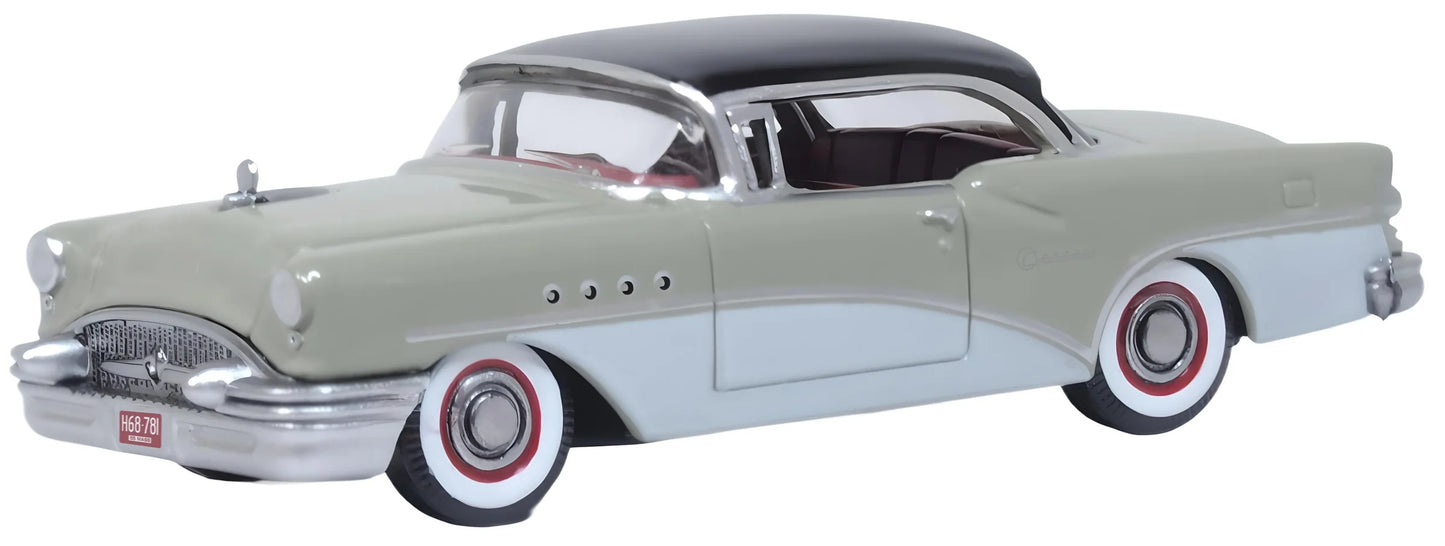 87BC55007 1955 Buick Century Carlsbad Black/Windsor Grey/Dover White