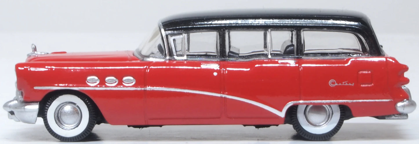 87BCE54004 1954 Buick Century Estate Wagon Matador Red/Carlsbad Black