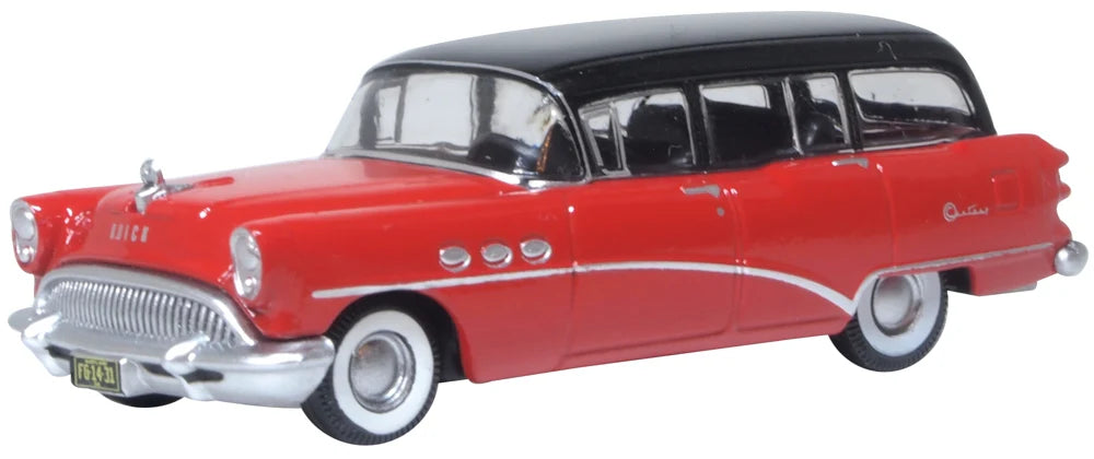 87BCE54004 1954 Buick Century Estate Wagon Matador Red/Carlsbad Black