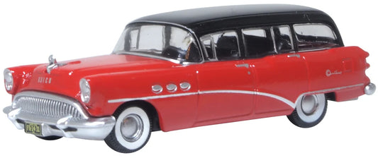 87BCE54004 1954 Buick Century Estate Wagon Matador Red/Carlsbad Black