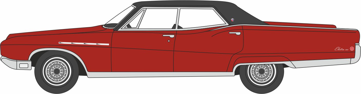 87BE68003 Buick Electra 225 1968 Scarlet Red/Black