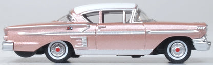 87CIS58001 1958 Chevrolet Impala Sport Coupe Cay Coral Metallic/White