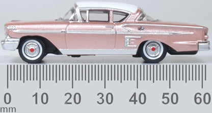 87CIS58001 1958 Chevrolet Impala Sport Coupe Cay Coral Metallic/White