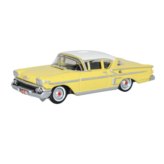 87CIS58002 1958 Chevrolet Impala Sport Coupe Colonial Cream/White